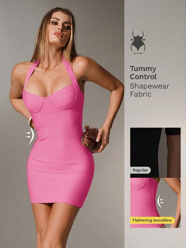 black bandage bodycon mini dress