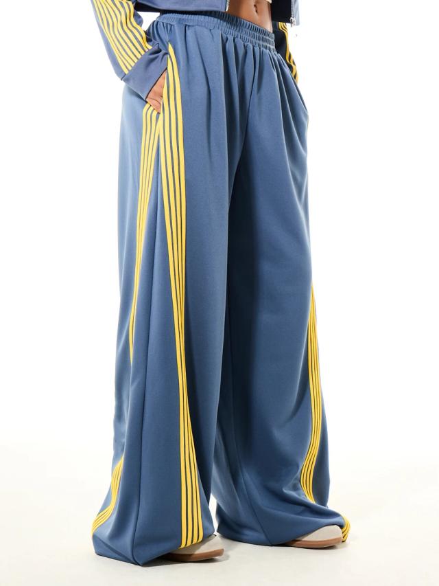 sumwon women oversized wide leg track pants