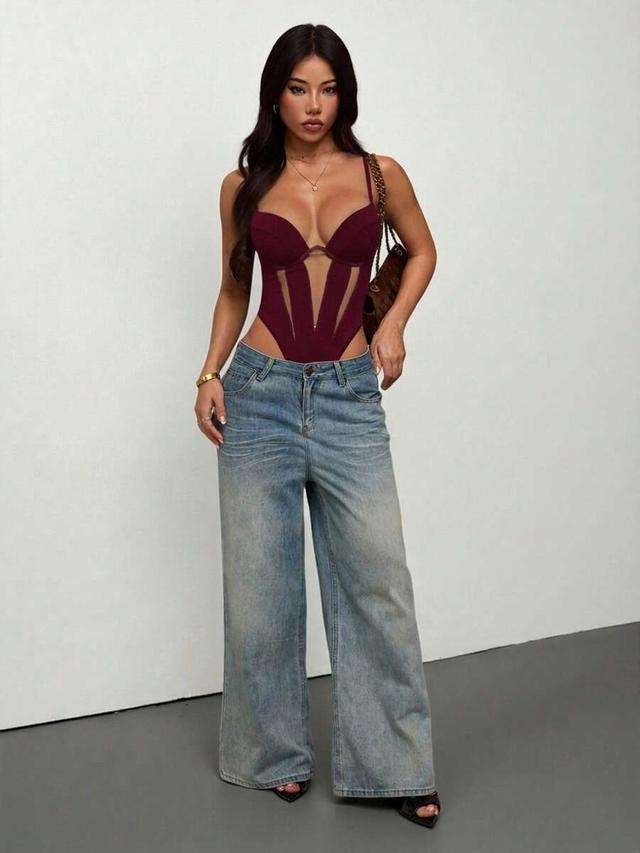 solid color camisole bodysuit