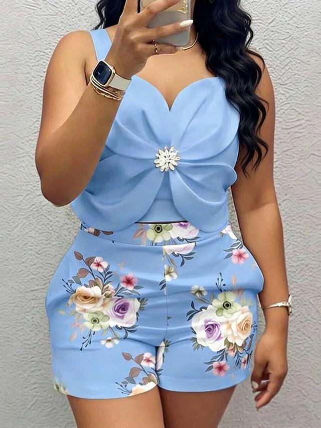 floral camisole and shorts set