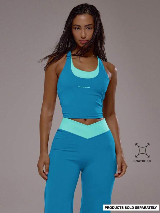 musera sport cross back layered active top