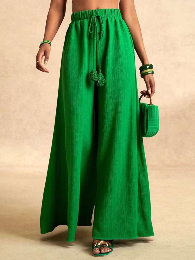 zivah women's casual breezy sage green palazzo pants