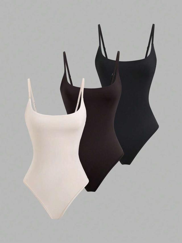 cream casual sleeveless slim fit solid color bodysuit set