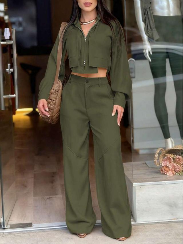 army green utility trousers with panel detailing