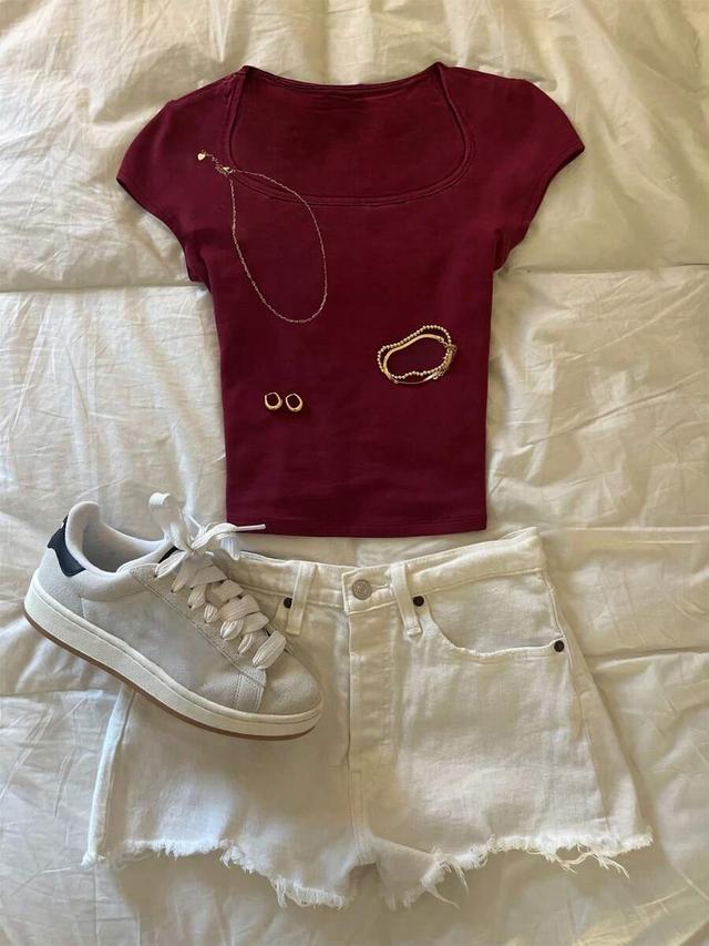 islasuriya women's casual solid color slim fit t-shirt
