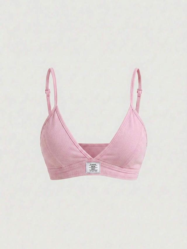 light pink denim camisole crop top