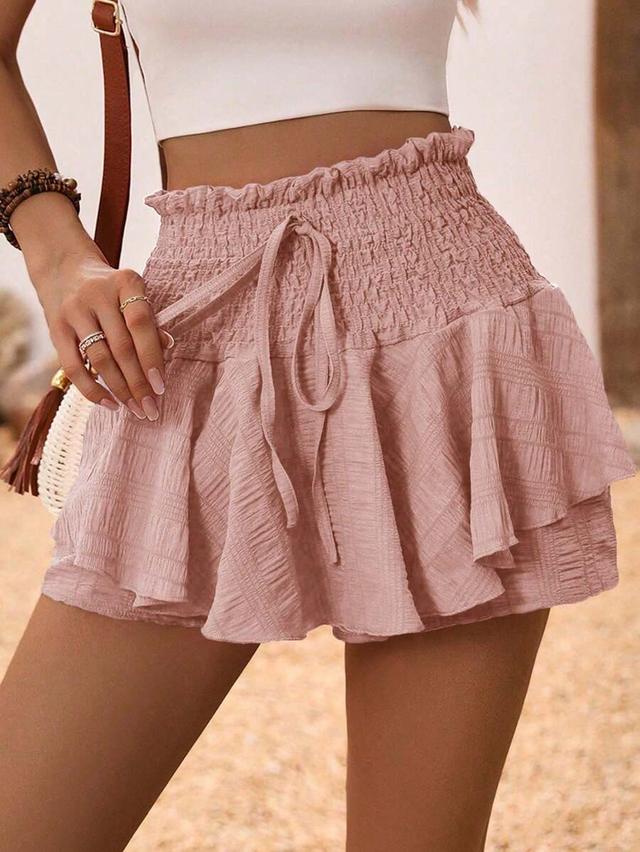 lanawest women vacation casual solid color high waist shorts