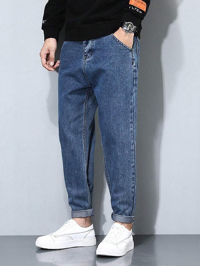 quarkem men slant pocket carrot jeans