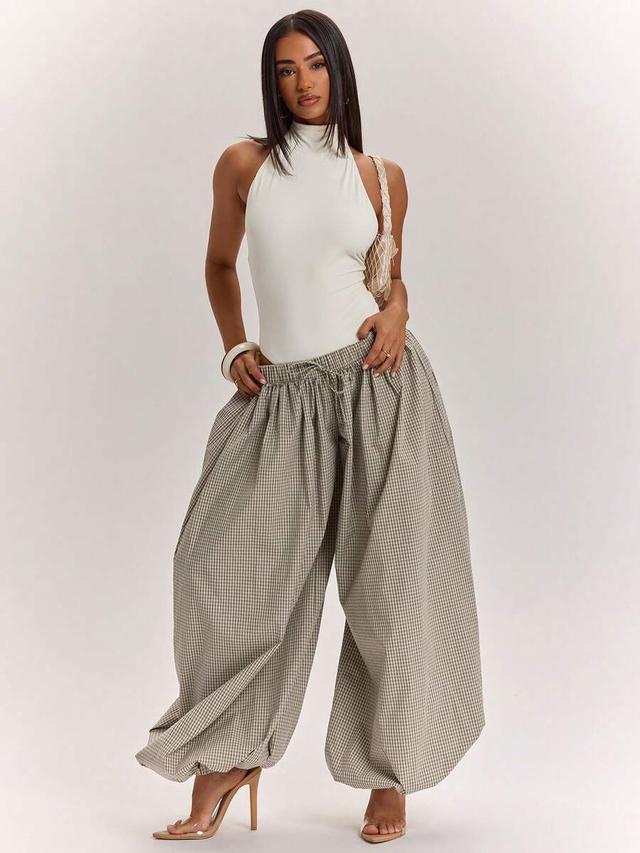 shein bae off-white halter neck minimalist bodysuit