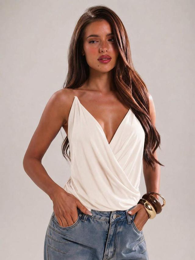 casual black sleeveless camisole with transparent straps