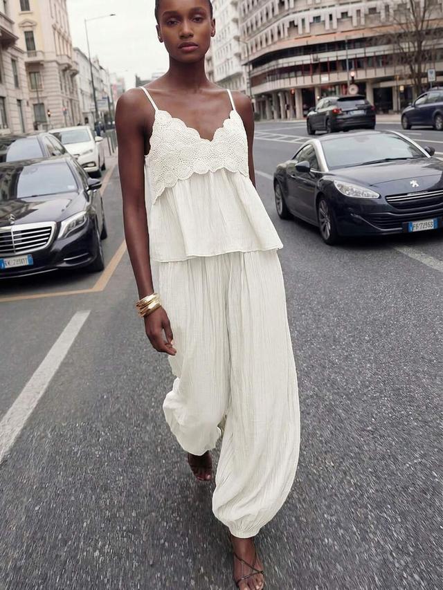 maija solid color pleated lantern leg pants