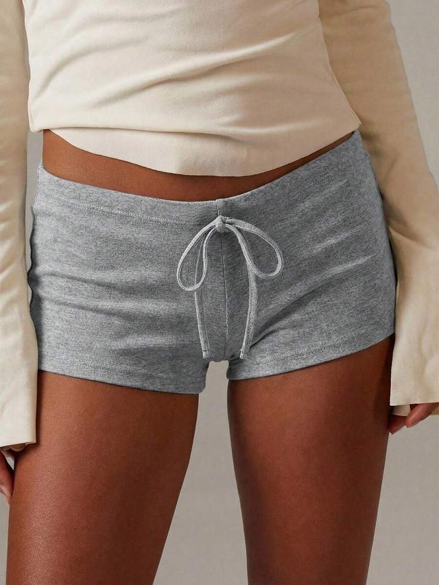 athîral gray mini shorts summer casual loungewear