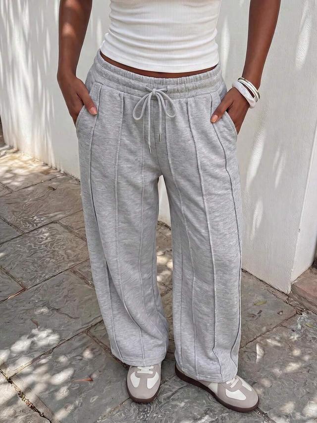 grey drawstring waist pocket joggers
