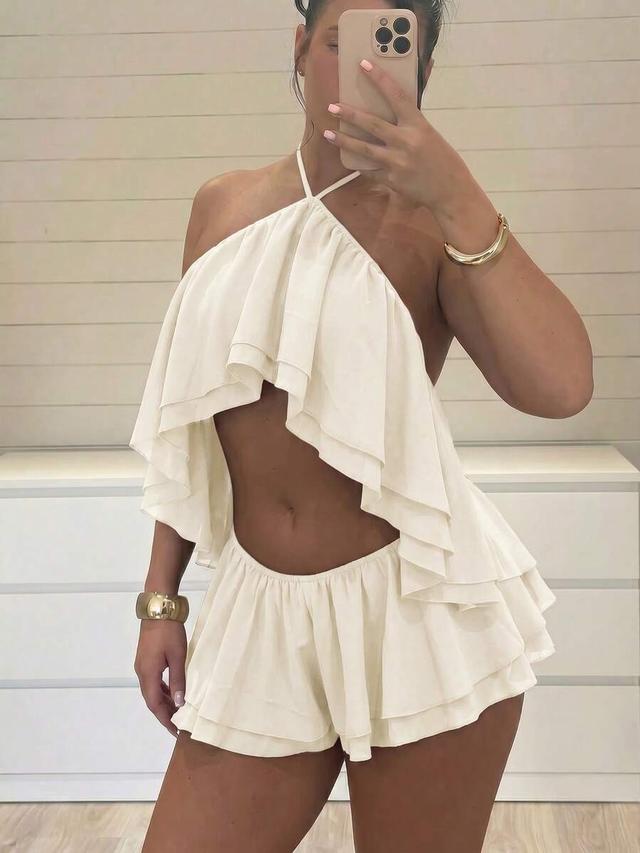 burgundy v-neck lace backless blouse and low-waist skirt