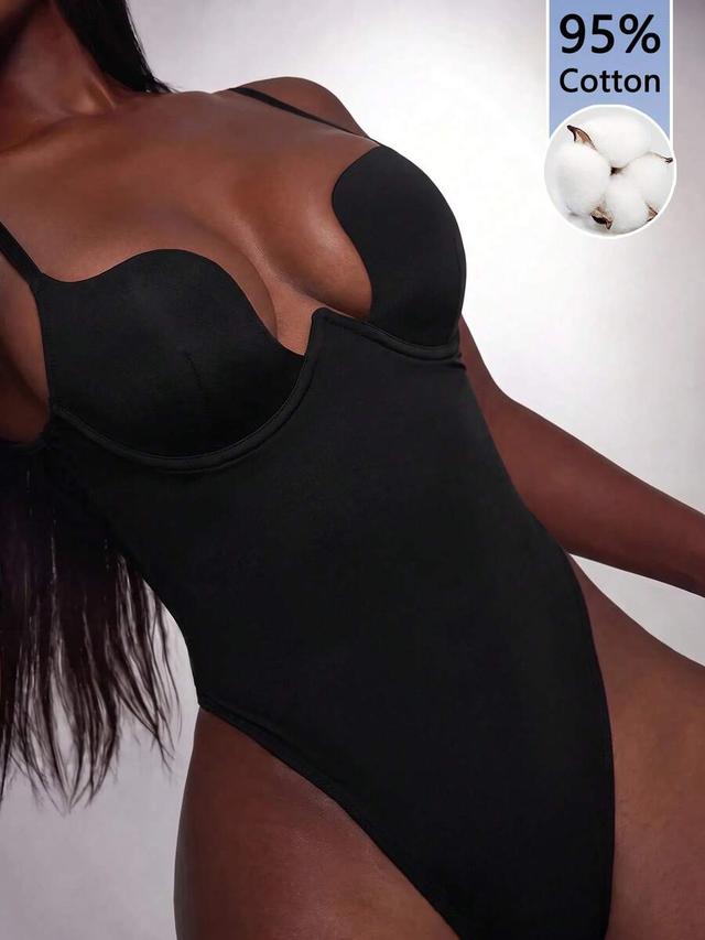 amplova women's sexy asymmetrical cup bodysuit
