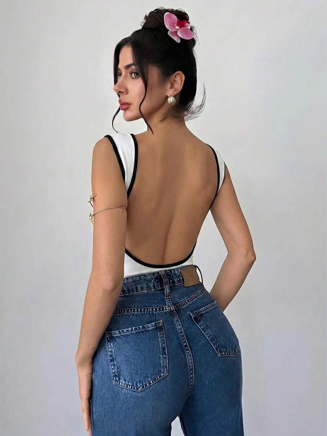 firerie women's elegant fashionable sexy backless bodysuit