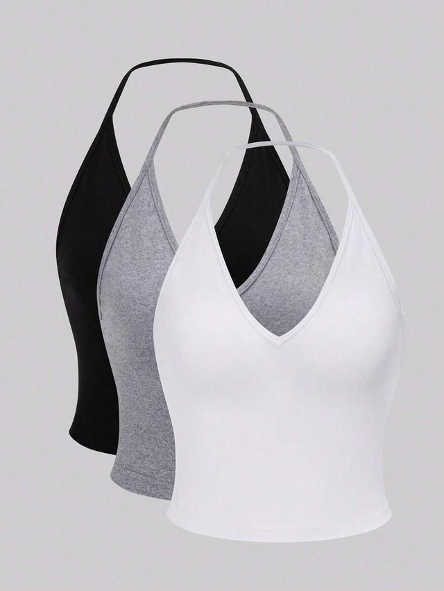 black sweetra solid cotton halter neck crop top