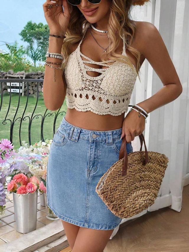 off-white straight mini skirt