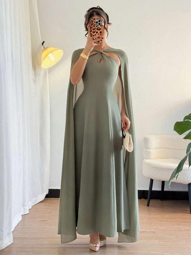 elenzga women's green lightweight shawl dress