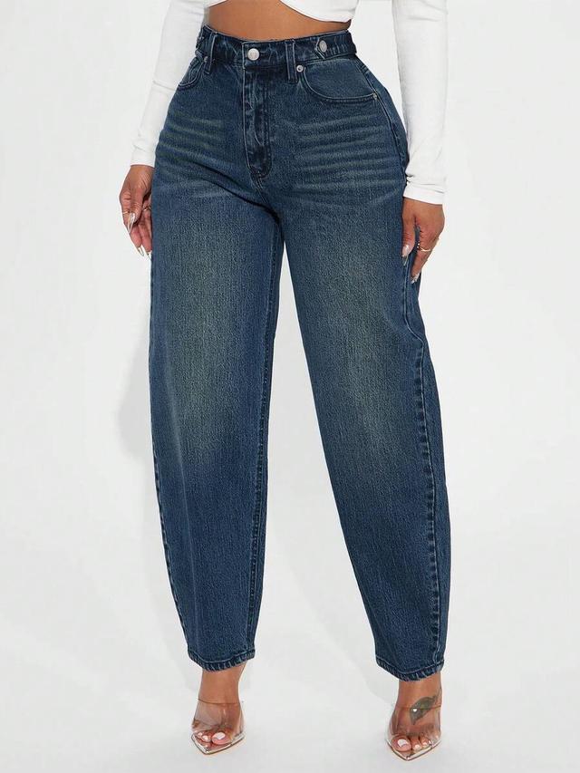washed blue vintage loose casual harem jeans