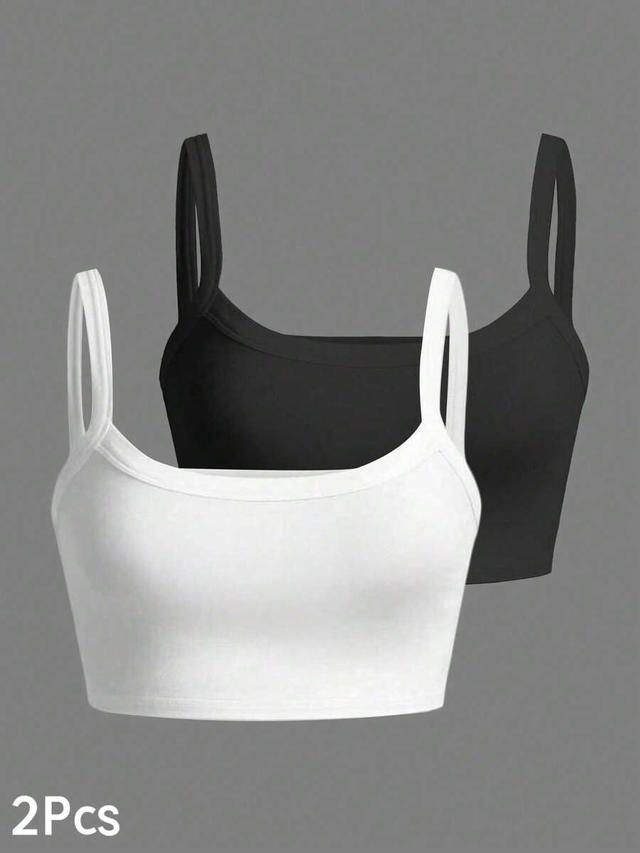 white two piece white and black slim fit tank tops