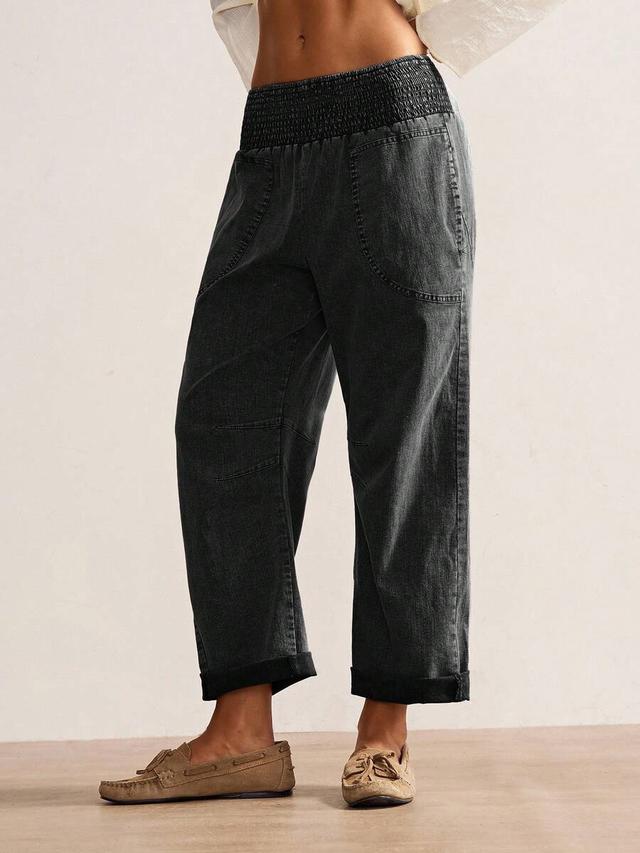 bohemela vintage wash woven casual long pants
