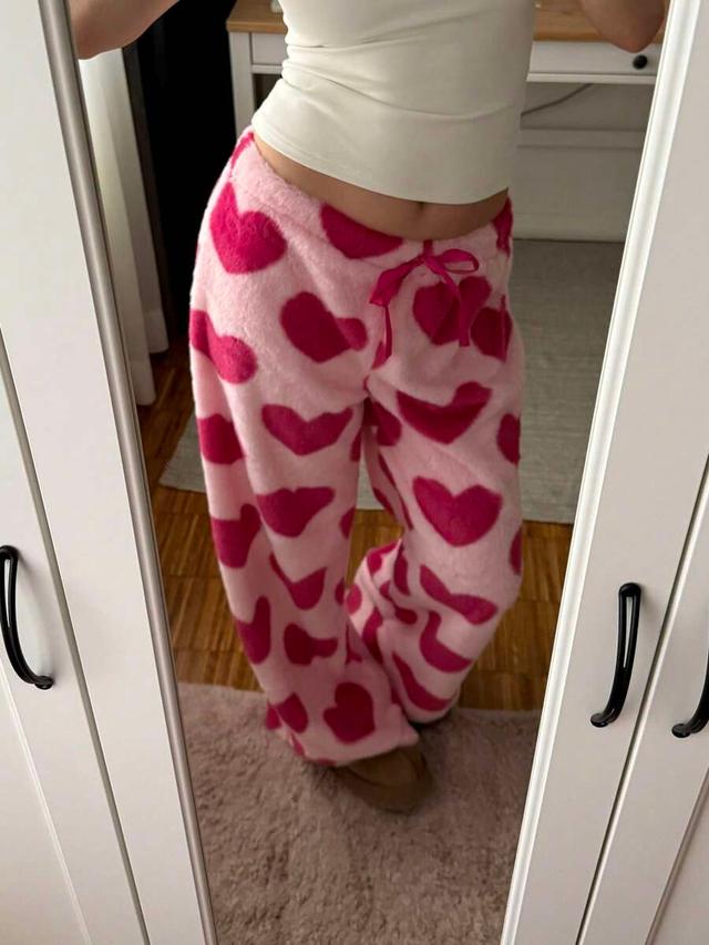 covetez women's casual heart detailed lounge pants