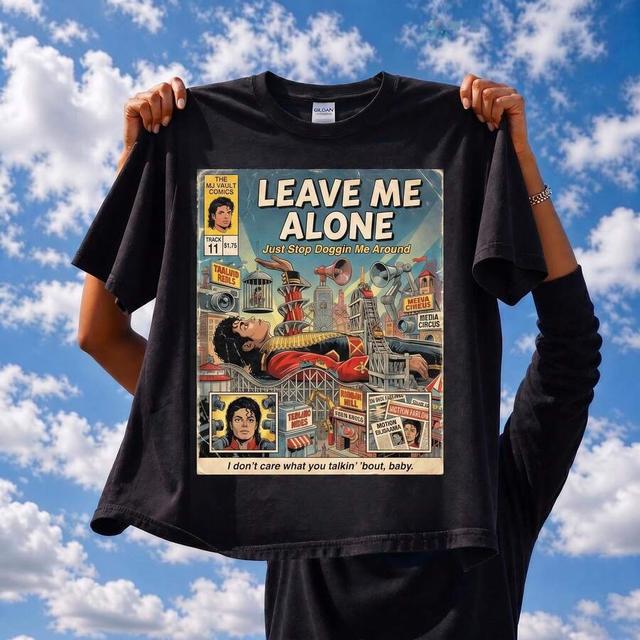 michael jackson leave me alone comic art t-shirt