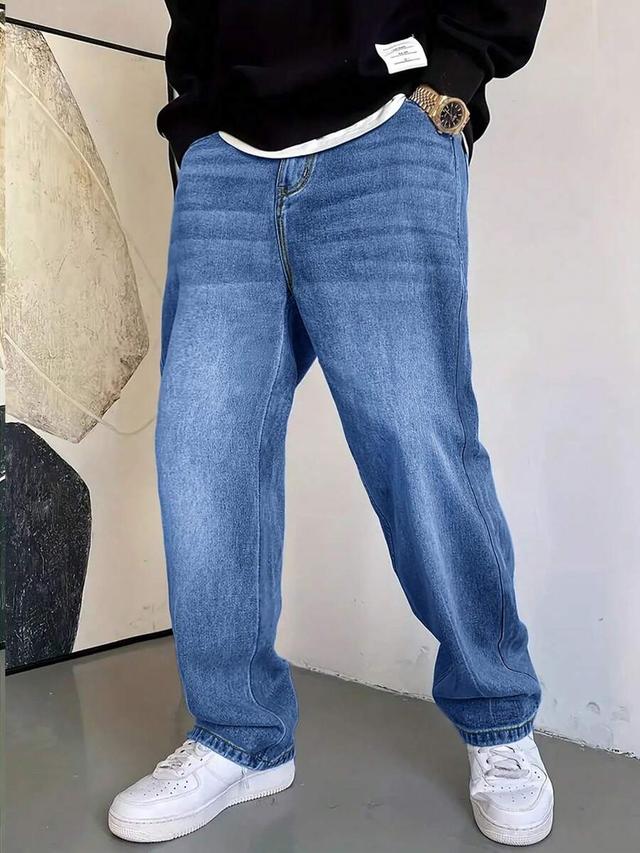men's blue casual denim jeans