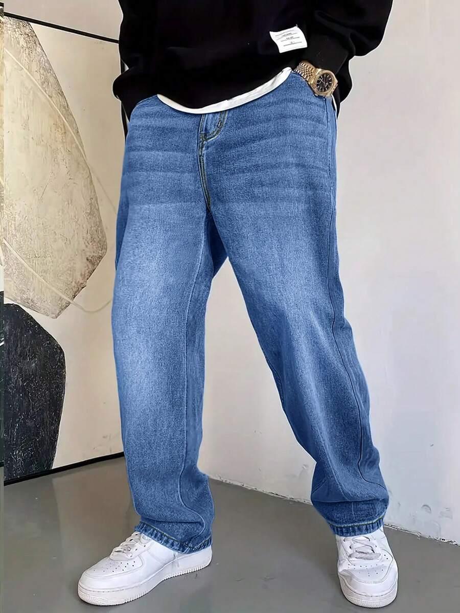 men's blue casual denim jeans