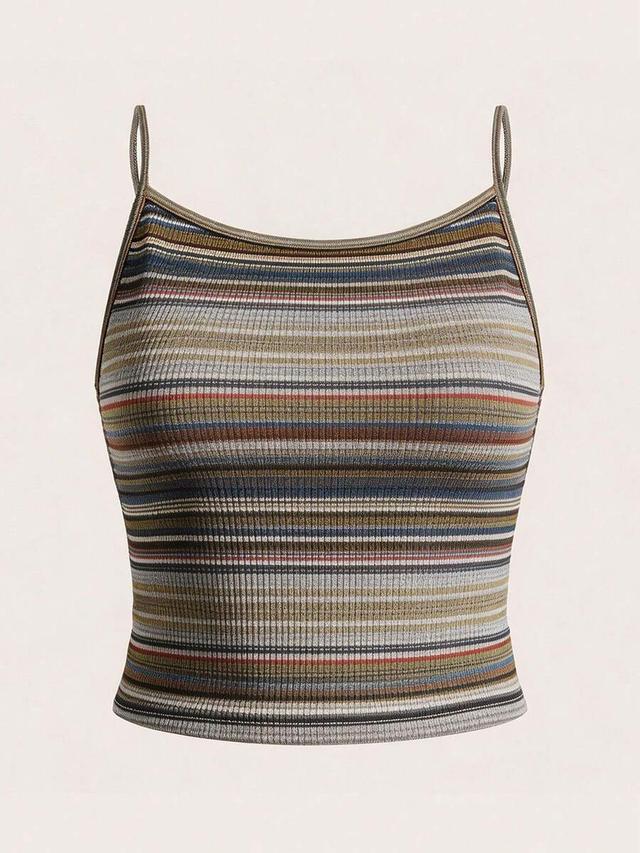 striped ribbed cami top