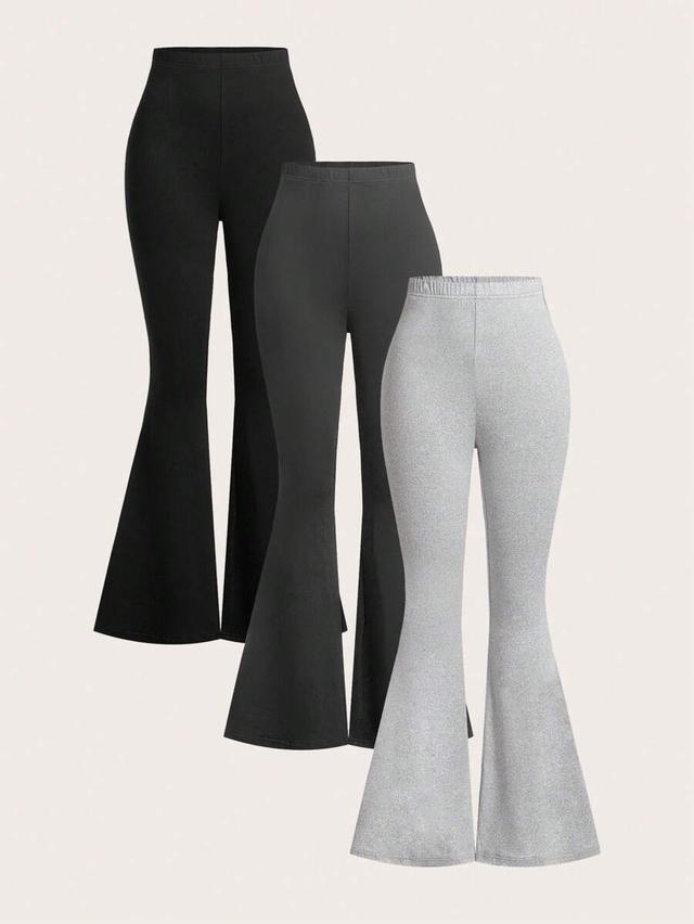 light grey high waist skinny flared pants
