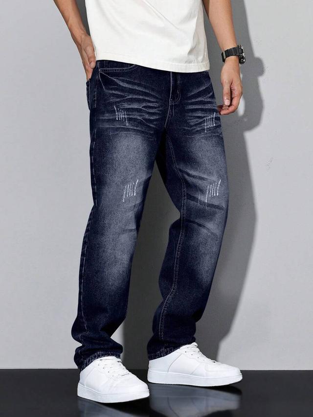 manfinity hypemode men's loose straight leg casual jeans