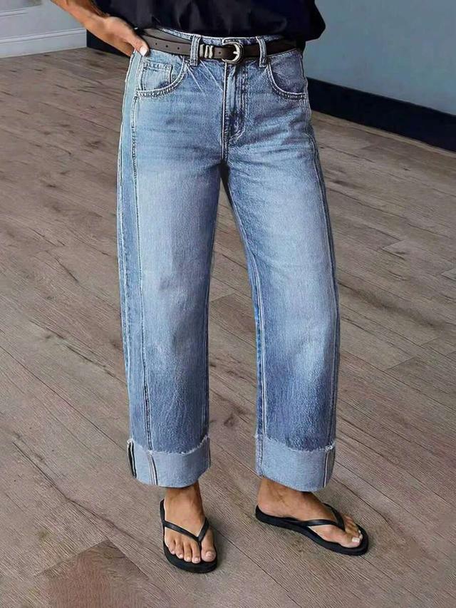 light wash denim jeans with side panel detail