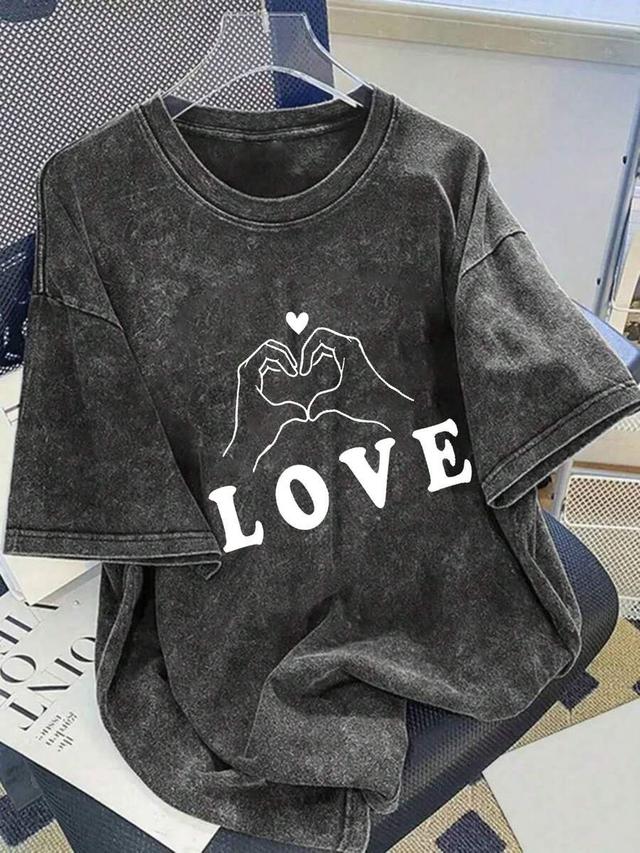 men's retro style heavy washed graphic t-shirt