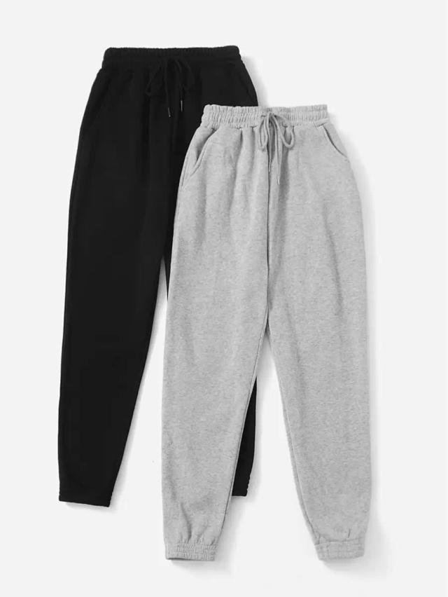 black drawstring waist sweatpants