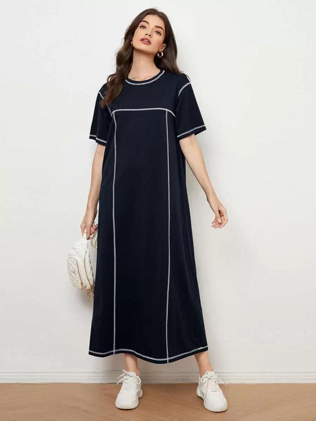 mulvari stitch trim tee dress