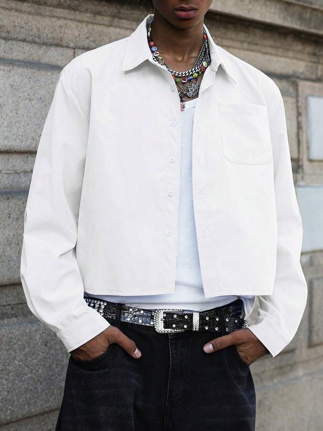 white cotton short sleeve button down shirt