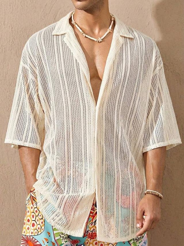 ocevento men's white vacation shirt short sleeves button front