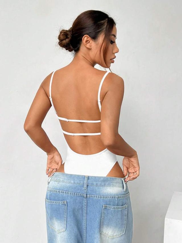 shein ezwear knitted sleeveless bodysuit