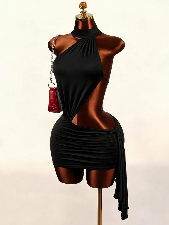 mistrie women's sexy hollow out short dress