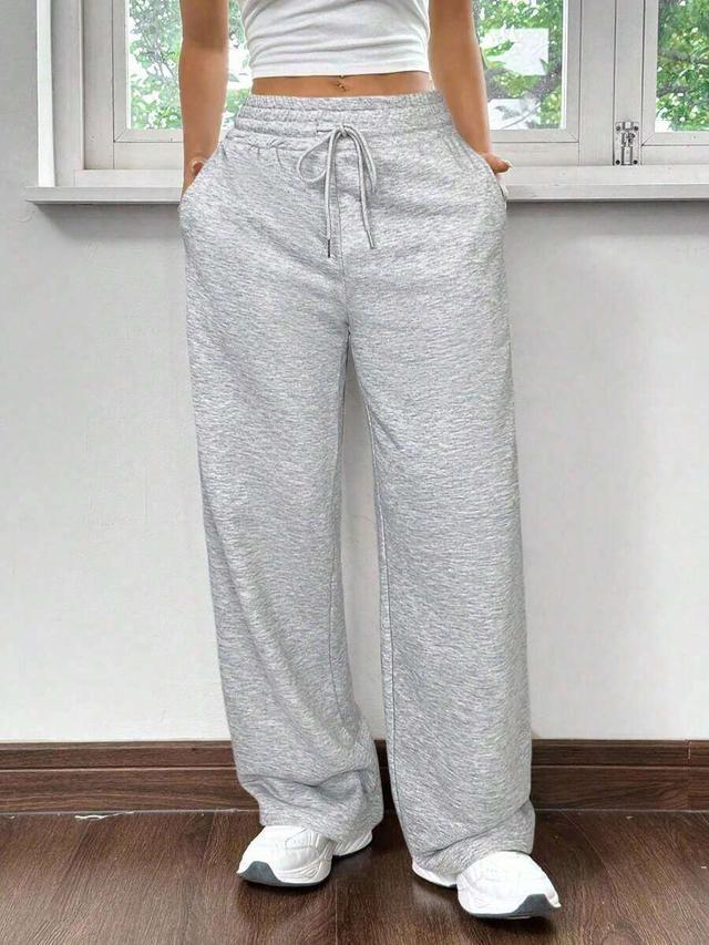 grey women's casual sporty navy blue and white striped sweatpants