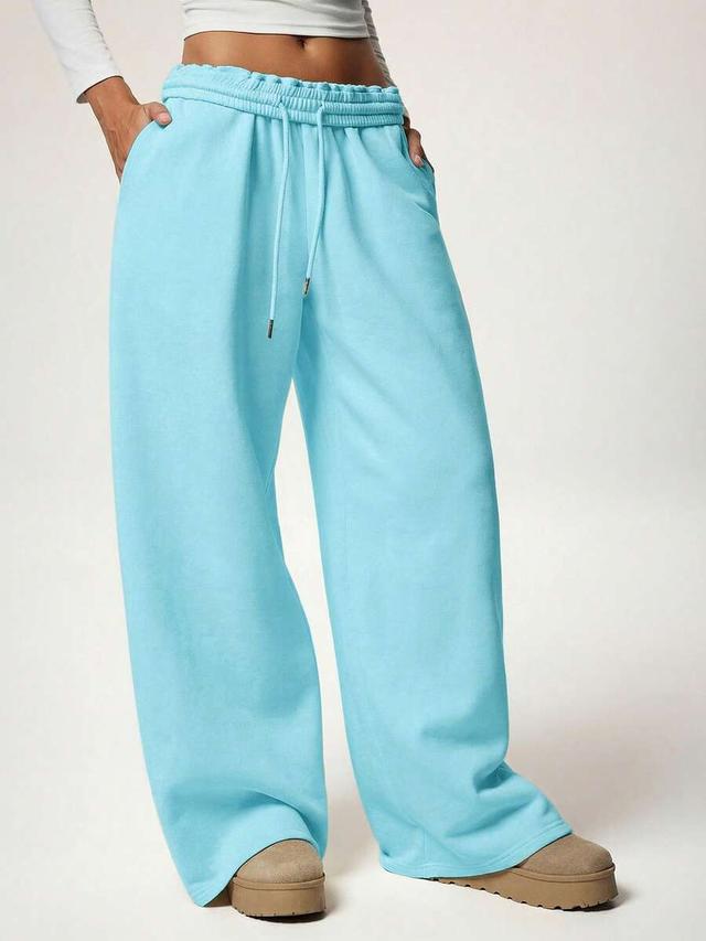 casual loose fit high waist wide leg sweatpants