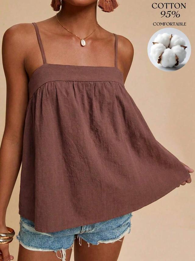 travachic women's summer casual mocha brown camisole