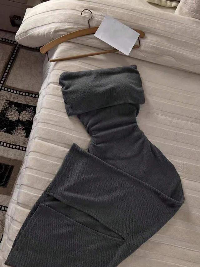 dark grey franclia women's elegant pleated backless slit fitted tube dress