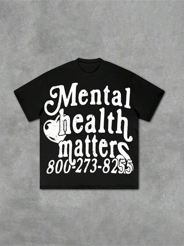 mental health matters graphic cotton t-shirt