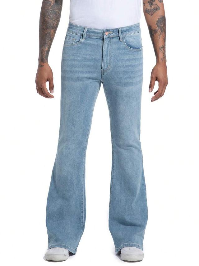 light blue denim bell bottom flare jeans