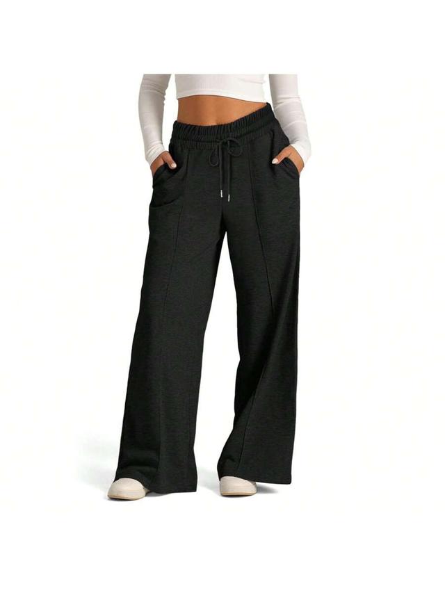 women's drawstring waist relaxed fit casual sweatpants