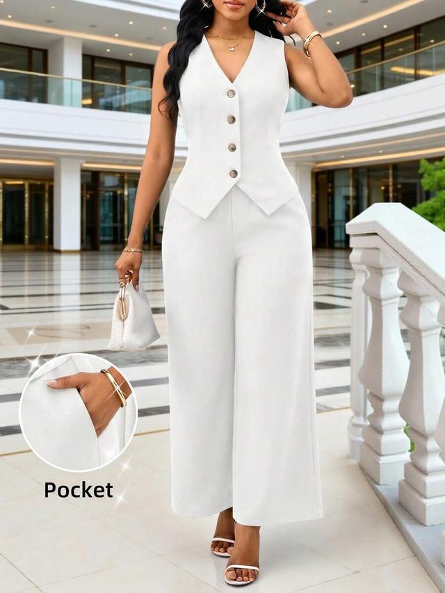 white wide leg tailored trousers