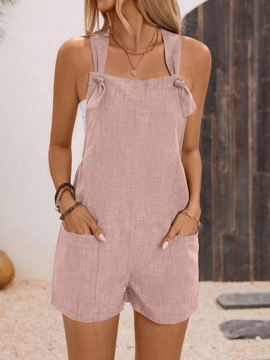 breezaya knotted open leg minimalist fashion casual daily jumpsuit